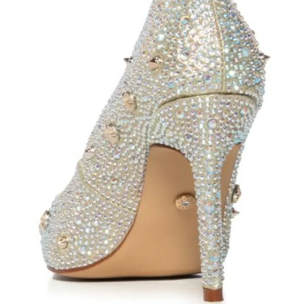 AZALEA WANG " AMBUSHED GEMS " GOLD EMBELLISHED PUMP(BRAND NEW !!!!!!!!!!!!!!! - Picture 3 of 8